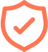 a shield shape with a check mark in it