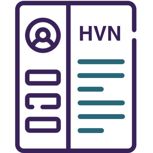 a paper with hvn written on it